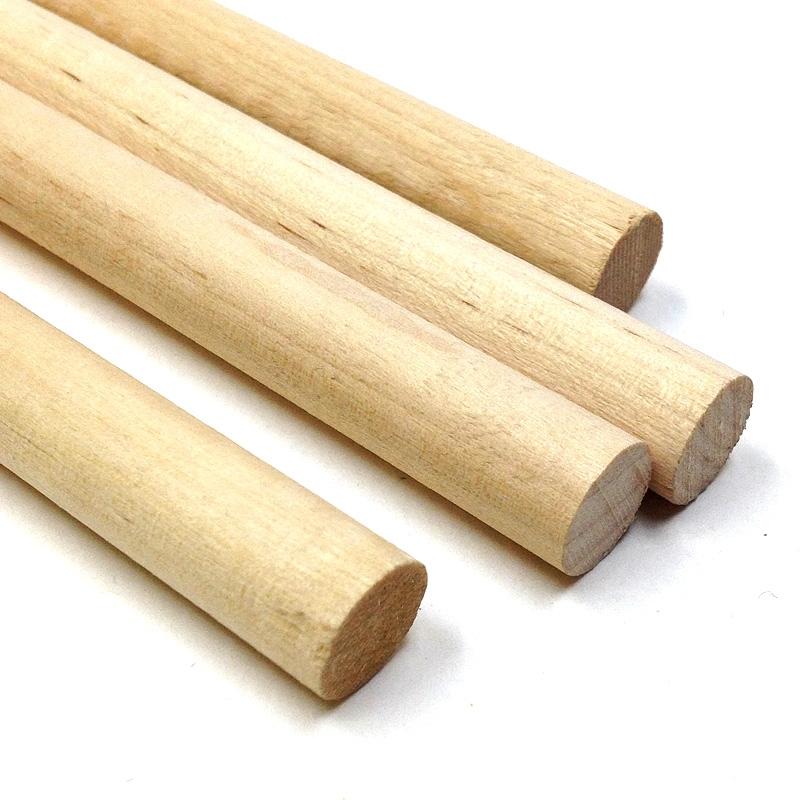 Round Wooden Dowels, 3/4 x 12 Inch, Natural Pine, MADE IN TH