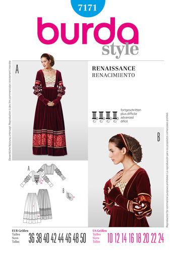 Burda Pattern 7171 Renaissance Dress Costume