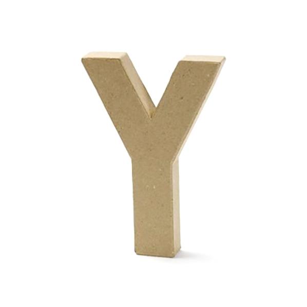 Paper Mache Letter, Y - 8 inch