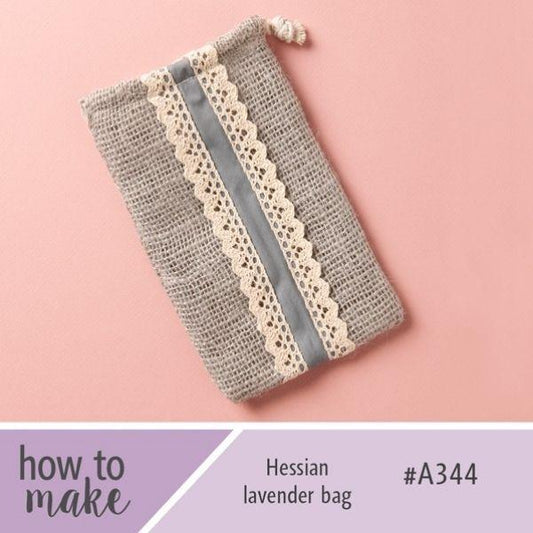 A344 Hessian Lavender Bag