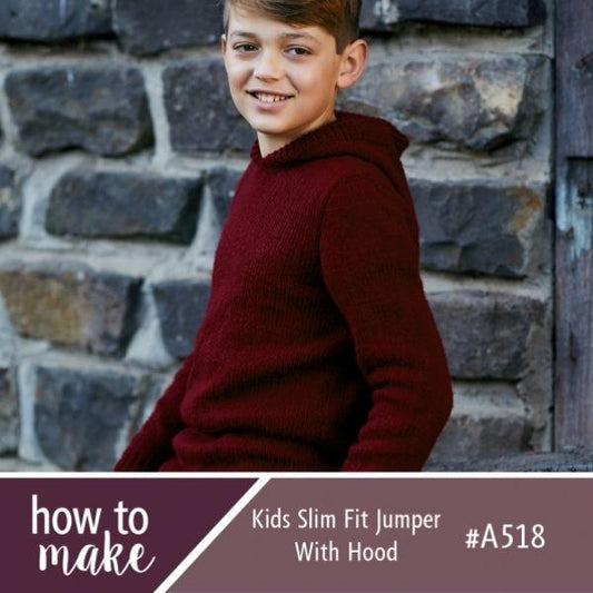 A518 Kids Slim Fit Jumper With Hood