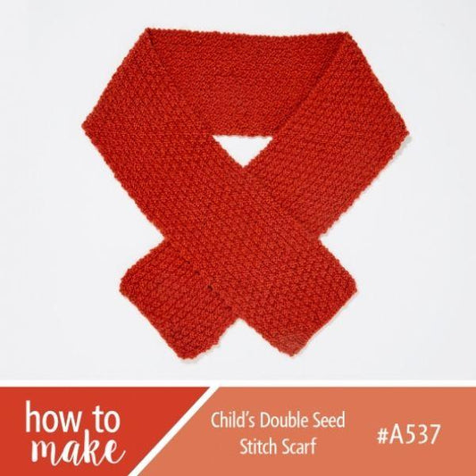 A537 Child's Double Seed Stitch Scarf