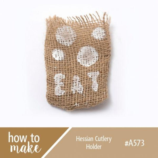 A573 Hessian Cutlery Holder