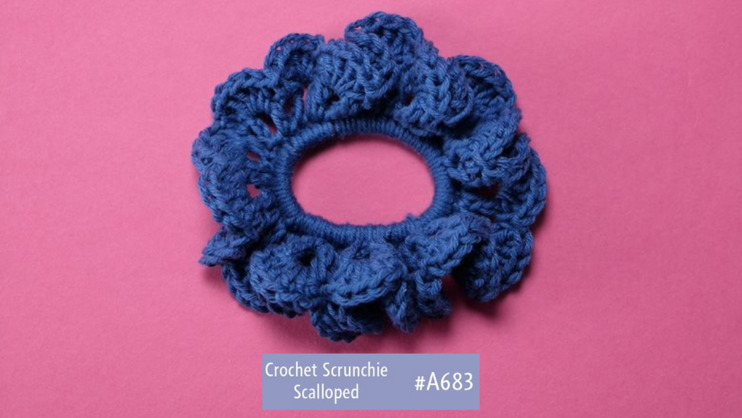 A683 Crochet Scrunchie Scalloped