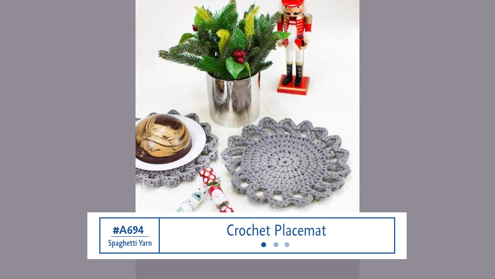 A694 Crochet Placemat Lincraft New Zealand