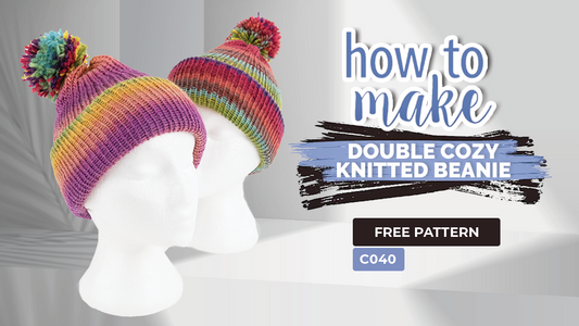 C040 Double Cozy Knitted Beanie