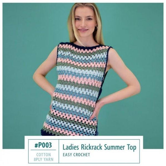 P003 Ladies Rickrack Summer Top