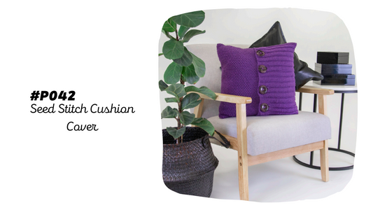 P042 Seed Stitch Cushion Cover