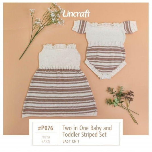 P076 Two in One Baby and Toddler Striped Set