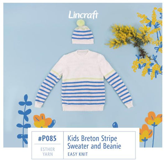 Kids Breton Stripe Sweater and Beanie