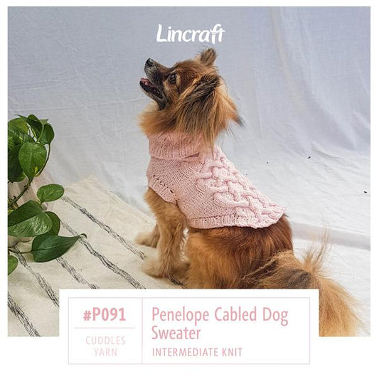 Penelope Cabled Dog Sweater