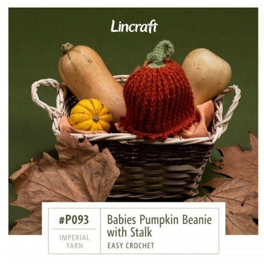 P093 Babies Pumpkin Beanie with Stalk