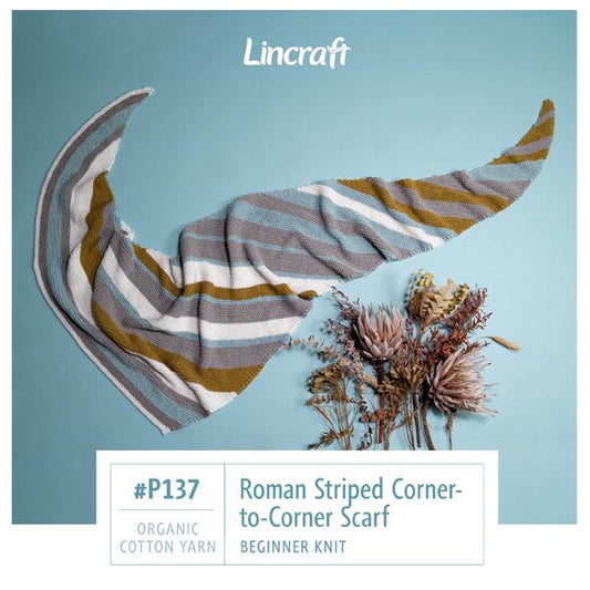 Roman Striped Cornerto-Corner Scarf