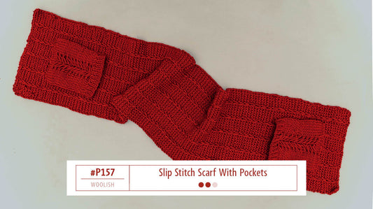 P157 Slip Stitch Scarf with  Pockets