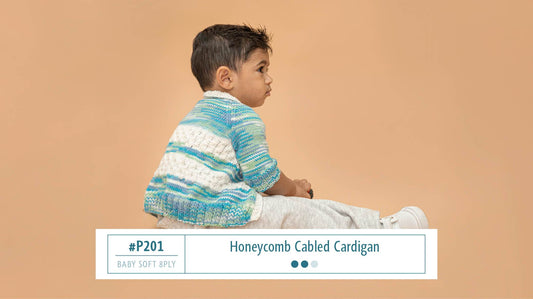 P201 Honeycomb Cabled  Cardigan