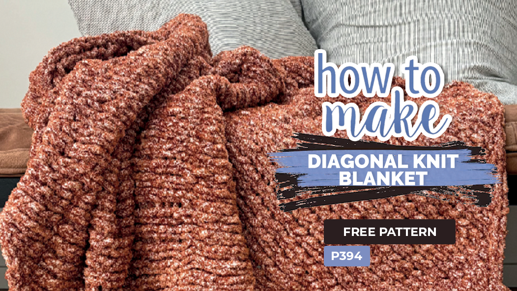 P394 Diagonal Knit Blanket