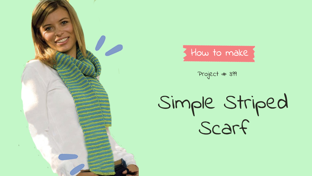 #399 Simple Striped Scarf