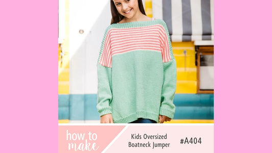 A404 Kids Oversized Boatneck Jumper