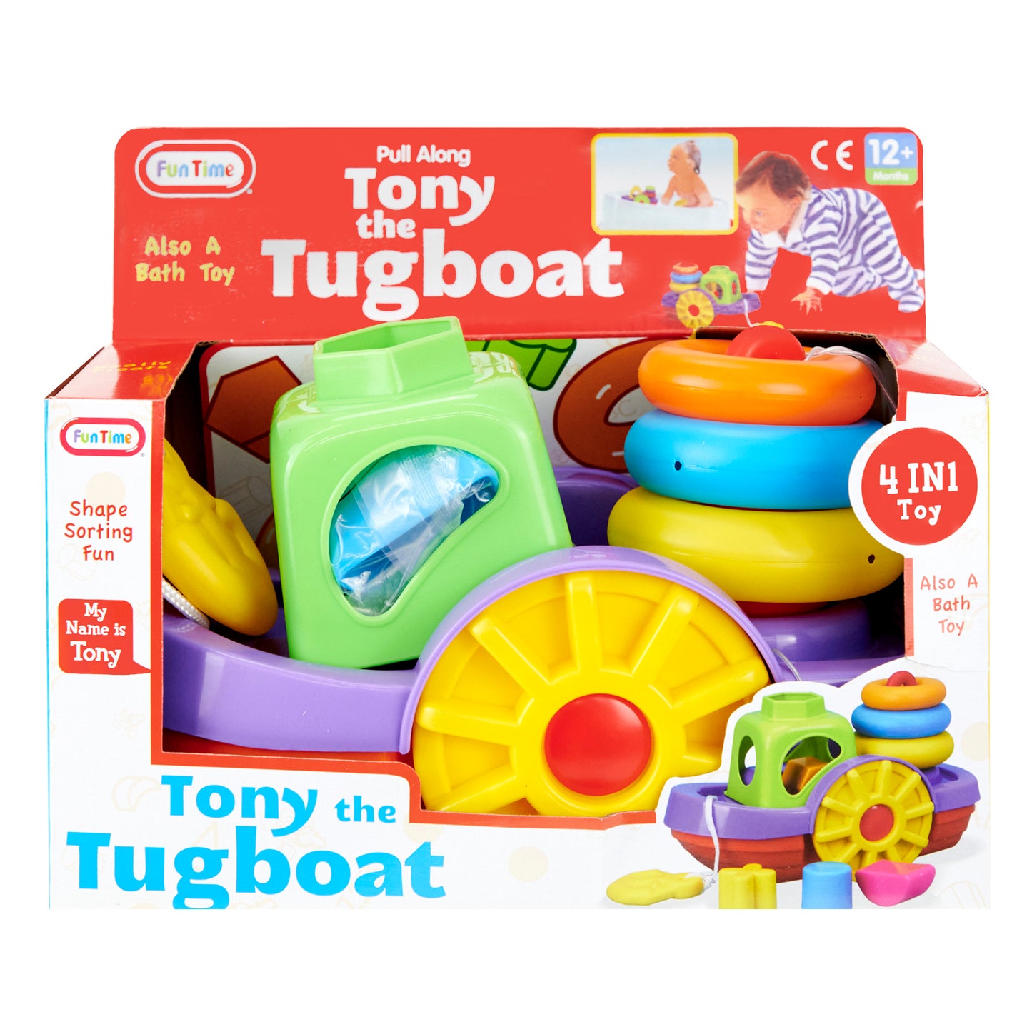 Funtime Pull Along Tony The Tugboat
