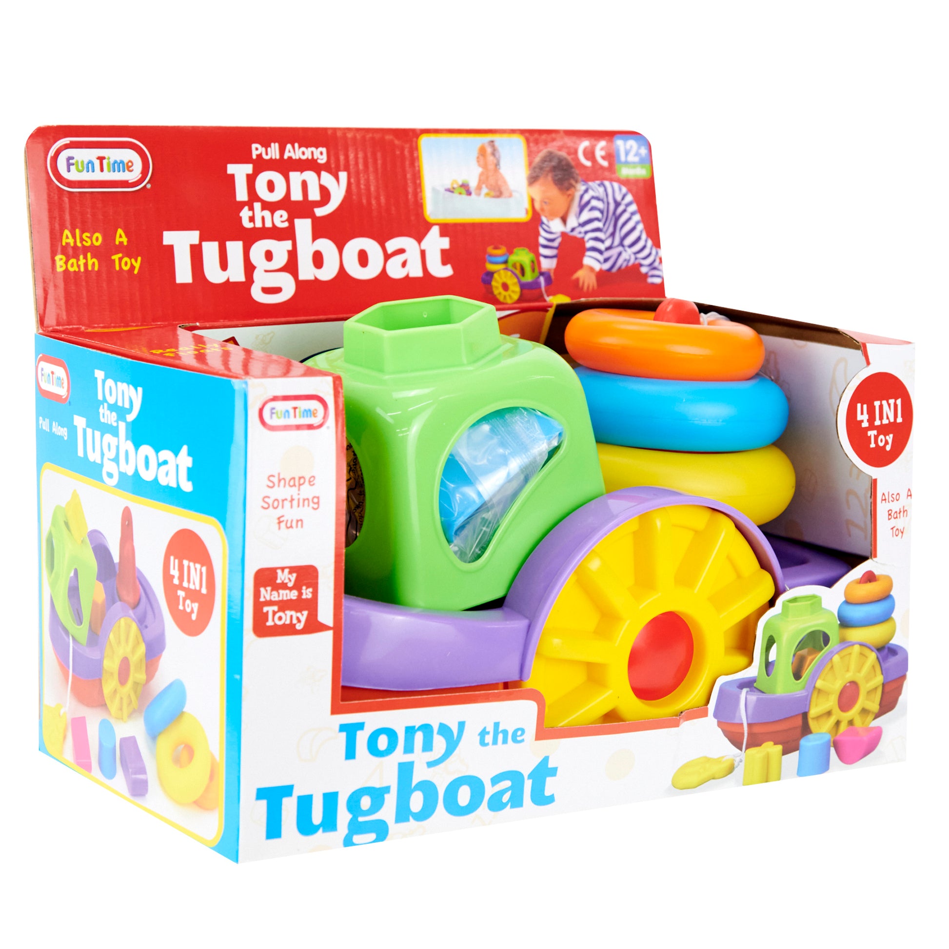 Funtime Pull Along Tony The Tugboat