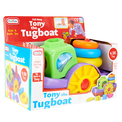 Funtime Pull Along Tony The Tugboat
