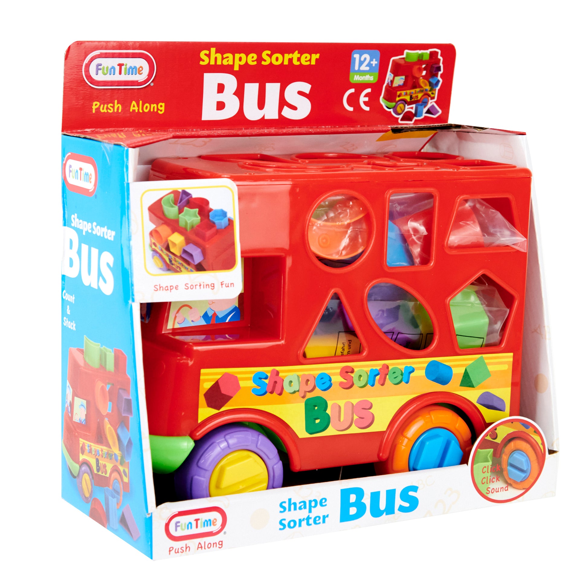 Funtime Shape Sorter Push Along Bus