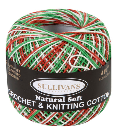 Sullivans Crochet & Knitting Yarn, 4ply- 50g Cotton Yarn