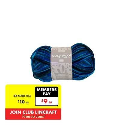 Makr Cosy Wool Crochet & Knitting Yarn 8ply, 100g Wool Yarn