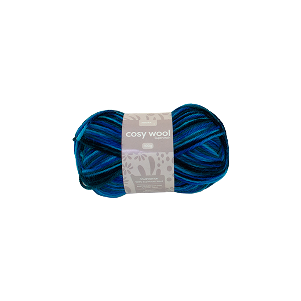 Makr Cosy Wool Crochet & Knitting Yarn 8ply, 100g Wool Yarn