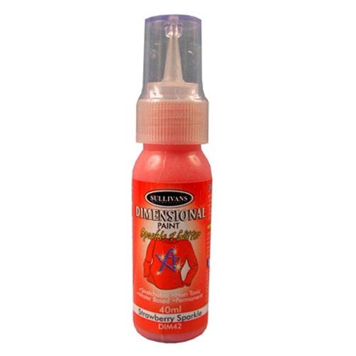 Sullivans Dimensional Sparkle Gloss Paint, Clear- 40ml