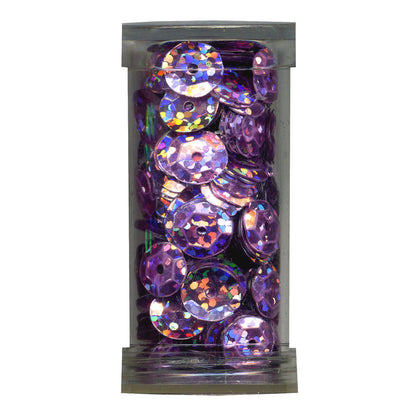 Sullivans Sequin Cup, 8mm Purple- 9g