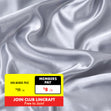 Party Satin Fabric, Silver- Width 150cm