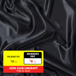 Party Satin Fabric, Black- Width 150cm
