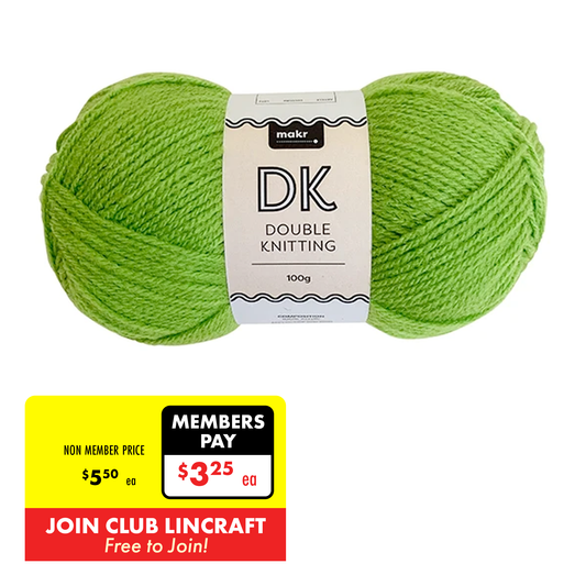 Makr DK Crochet & Knitting Yarn 8ply, Apple- 100g Acrylic Yarn