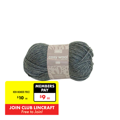 Makr Cosy Wool Crochet & Knitting Yarn 8ply, 100g Wool Yarn