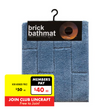Atmosphere Bath Runner, Brick Azure- 50x120cm
