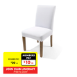 Stretch Chair Cover, White - Armless Chair