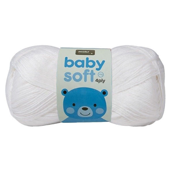Makr Baby Soft Crochet Knitting Yarn 4ply, 100g Acrylic Nylon