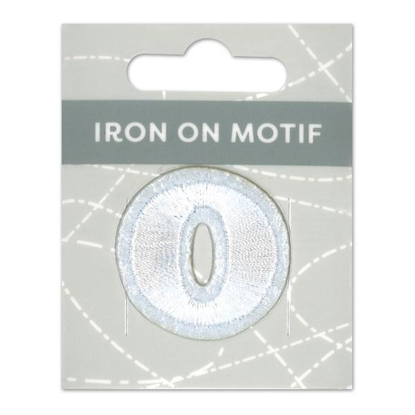 Sullivans Iron On Motif, White O- 35mm