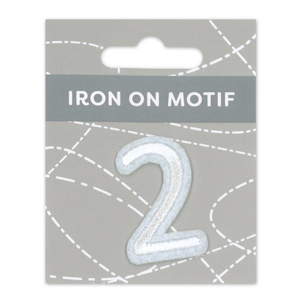 Sullivans Iron On Motif, White 2- 35mm