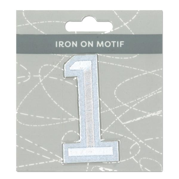 Sullivans Iron On Motif, White 1- 75mm