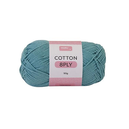 Makr Cotton Crochet & Knitting Yarn 8ply, 50g Cotton Yarn