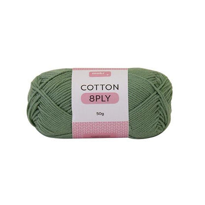 Makr Cotton Crochet & Knitting Yarn 8ply, 50g Cotton Yarn