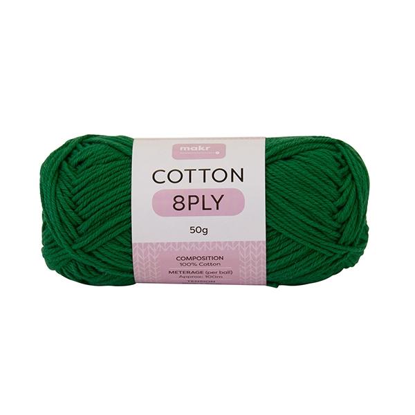 Makr Cotton Crochet & Knitting Yarn 8ply, 50g Cotton Yarn