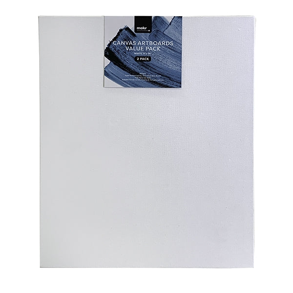 Makr Canvas Artboards Value Pack - 11x14in (27.5x35cm) - 2pk