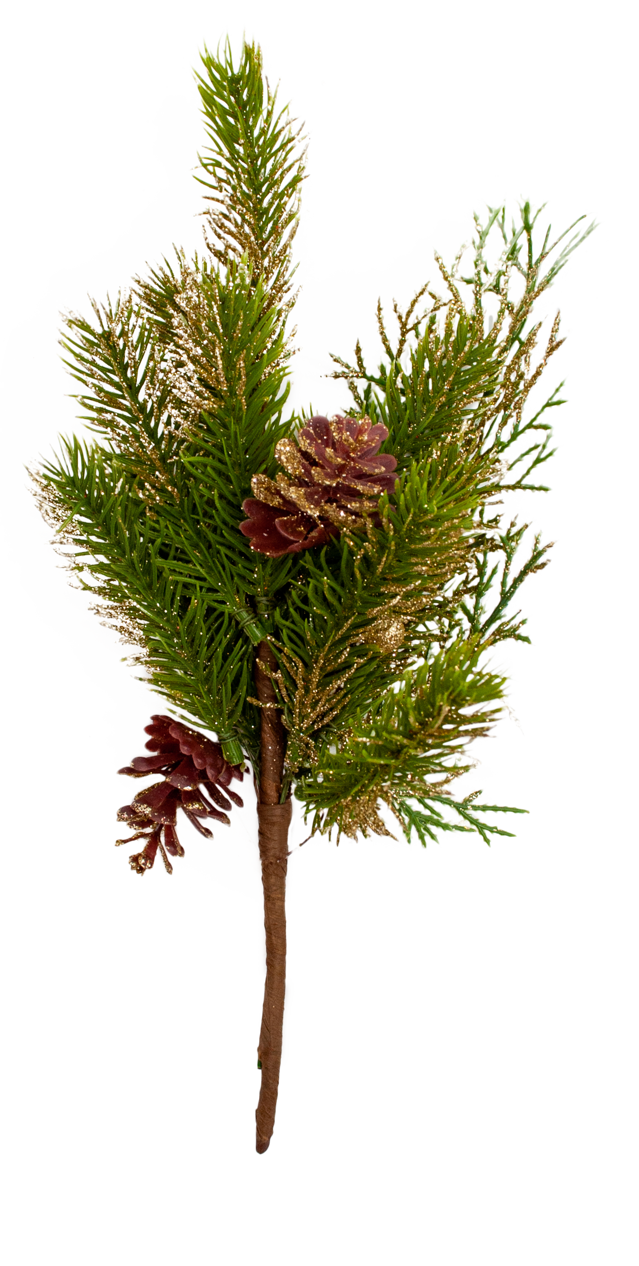 Christmas Glitter Tree with Berries & Cone