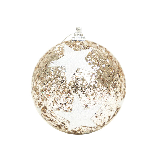 Christmas Bauble Hanging Decor, Champagne - 8cm