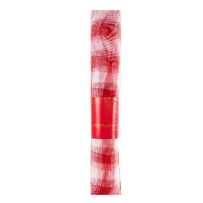 Christmas Polymesh Wrap, Red/Gold/Silver - 53cmx7.3m