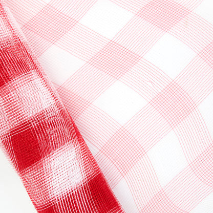 Christmas Polymesh Wrap, Red/Gold/Silver - 53cmx7.3m