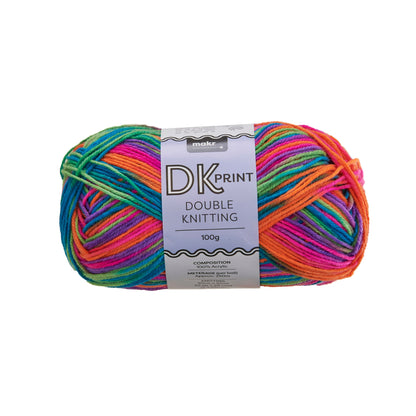 Makr Dk Print Crochet & Knitting Yarn, 100g